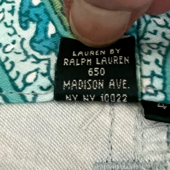 Crop Pants Paisley Print by Ralph Lauren Size 4 - Picture 3 of 5